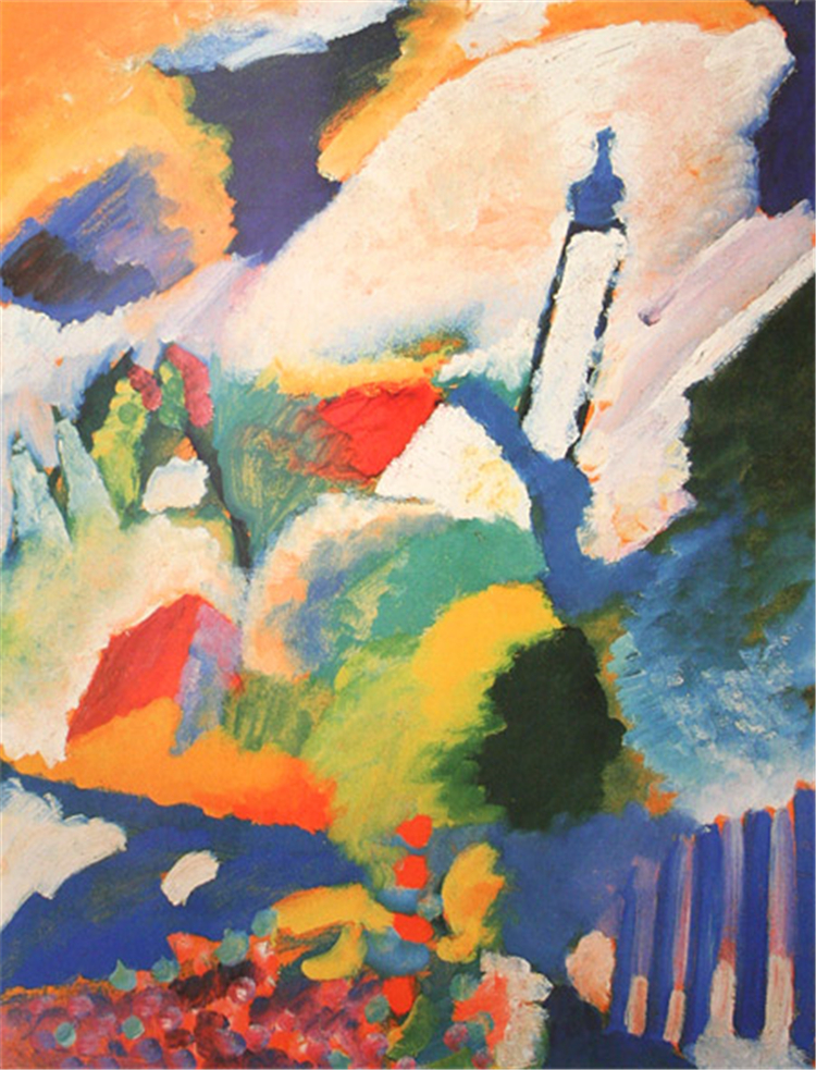 Murnau with a Church 1910 Wassily Kandinsky Oil Painting